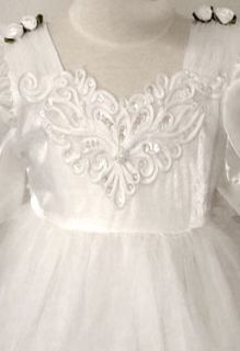 White Pink Butterfly Pageant Sequined Girls Holiday Party Dress 5 6 7