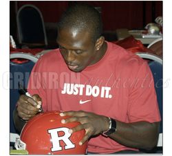 Devin McCourty Patriots RARE Autographed Rutgers University Full Size