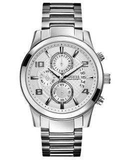 GUESS Watch, Mens Chronograph Stainless Steel Bracelet 44mm U0075G3