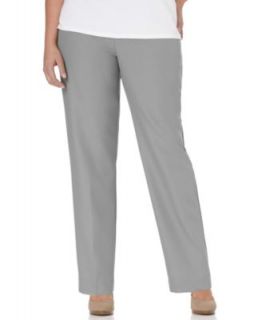 Alfred Dunner Plus Size Pants, Pull On Straight Leg, Tan   Plus Sizes