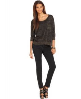 DKNY Jeans Metallic Knit Sweater & Bootcut Leg Jeans   Womens