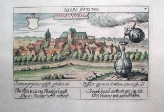 1627 Meisner View Bingenheim Hessen Castle Wine Decanting Allegorical