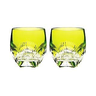 Waterford Drinkware, Set of 2 Mixology Neon Green Double Old Fashioned