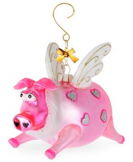Betsey Johnson Ornament, Ceramic Flying Pig Ornament