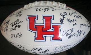 2012 Houston Cougars Team Signed Football Certificate Proof