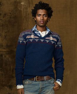 Denim & Supply Ralph Lauren Sweater, V Neck Double Knit Sweater