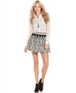 Free People Skirt, Geometric Print A Line