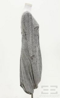 McQ Alexander McQueen Grey Lattice Patterned Cotton Dress Size Large