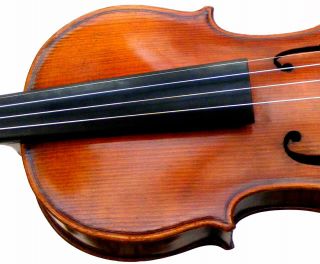 Estate Fine Antique German Violin Labeled Powerful Rich Tone Listen