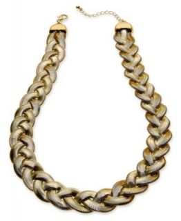 BCBGeneration Necklace, Two Tone Knotted Chain Layered Necklace
