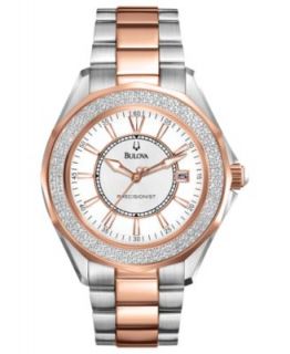 Bulova Watch, Womens Precisionist Two Tone Stainless Steel Bracelet