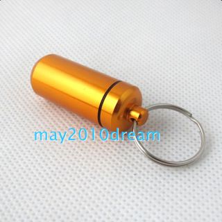 Pill Box Cache Container box case Keyring Drug holder VIAL New Health