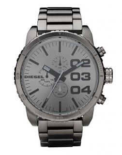 Diesel Watch, Chronograph Gunmetal Ion Plated Stainless Steel Bracelet