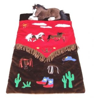 Cowboy Western Sleeping Bag Rustic Horse Unique New