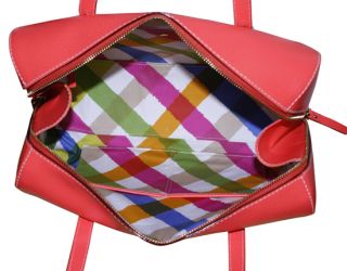 Kate Spade Melinda Grand Street Leather Satchel Handbag Coral New