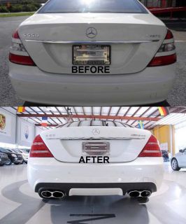 Mercedes S550 S600 S63 S65 AMG Rear Bumper Cover 2007 2008 2009 w Hole