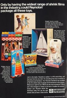 1970 Ad Reynolds Plastic Shrink Wrap Rock a Stack Toys   ORIGINAL
