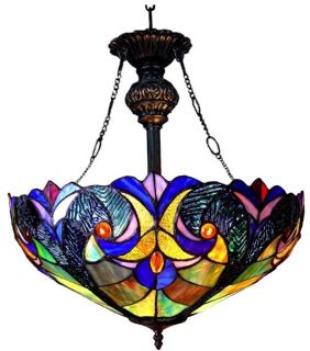 Deco Stained Glass Pendant Hanging Lamp Tiffany Style 18 Shade