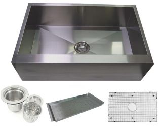 33 Apron Front Stainless Steel Farmhouse Kitchen Sink Combo with