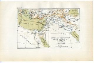 Syria Mesopotamia Parthians EMP 1886 Antique Map Print