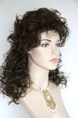 Layered Gypsy Style Shag Medium Long Brunette Wavy Wigs