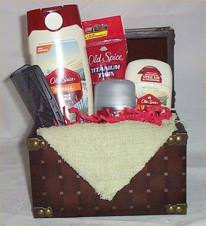 Old Spice Mens Gift Chest Keepsake Latching Box Body Wash Deoderant