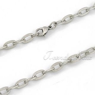 Mens Boys 5mm Cross Link 316L Stainless Steel Necklace Chain 16 36