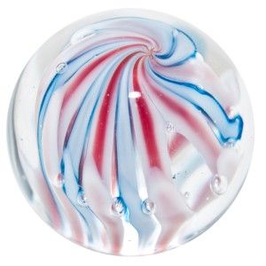 Glass Marble Terry Crider Peppermint Colors Swirl