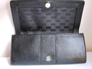 Michael Michael Kors Black Sutton Genuine Leather Clutch Purse