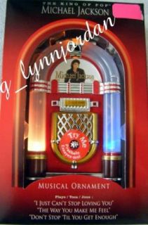 Michael Jackson Musical Jukebox Ornament 3 Songs New