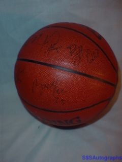 2005 Kansas Jayhawks Team Signed Basketball KU with COA