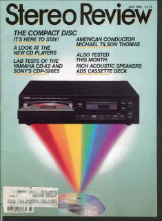 Stereo Review Michael Tilson Thomas Yamaha CD X2 Sony CDP 520ES 7 1985