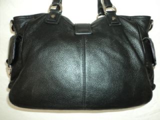 Michael Kors Riley Large Satchel Black Leather Handbag 30S11RLS3L $448