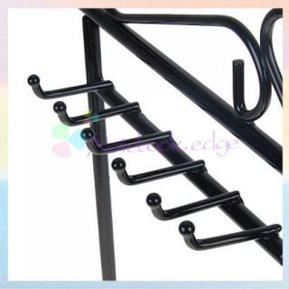 Metal Earring Necklace Jewelry Display Stand Holder Organizer Black