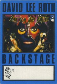 David Lee Roth 1986 Backstage Pass AA Blue Van Halen