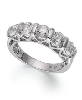 Diamond Ring, 18k White Gold Certified Diamond Box Band Ring (1 1/2 ct