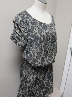 Michael Michael Kors Petite Lace Ruched Sleeve Dress 12P $130