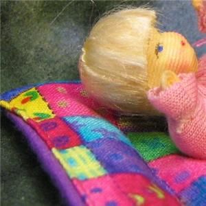 Dressed Toddler Baby on Quilt flexible Erna Meyer blond hair 1910Bln