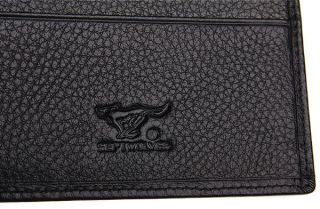 New Cool Mens Wallet Leather Black Wolf Totem Purse