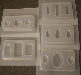 Mold Set 5 Molds Moulds Resin Jewelry Making Metal Clay Crafts
