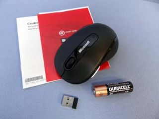 Microsoft Wireless Mobile Mouse 4000 4 Button 2 4 GHz Black D5D 00001