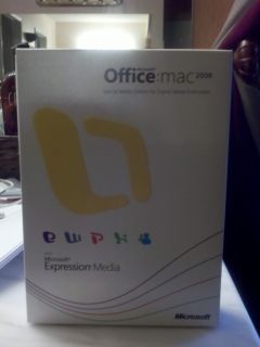 Microsoft Office Mac 2008 Full Version New in Box