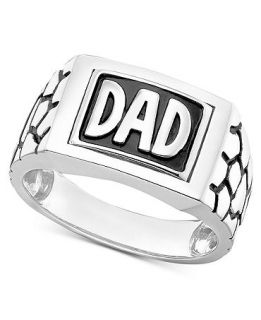 Mens Sterling Silver Ring, Reversible Dad   Rings   Jewelry & Watches