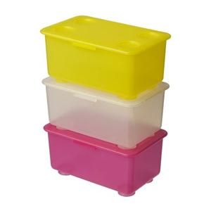IKEA Storage Boxes Container Cases Plastic x3 w Lids