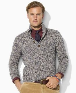 Polo Ralph Lauren Sweater, Button Mockneck Sweater