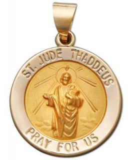 14k Gold Necklace, Saint Christopher Medal Pendant   Necklaces