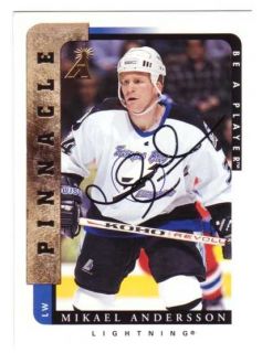 Mikael Andersson 1996 97 Be A Player 65 Autograph Auto
