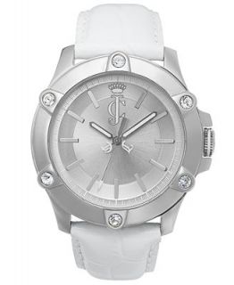 Juicy Couture Watch, Womens Surfside White Croc Embossed Leather