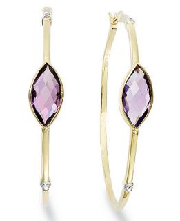 Victoria Townsend 18k Gold Over Sterling Silver Earrings, Amethyst (5