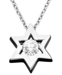Effy Collection Diamond Necklace, 14k White Gold Diamond Star Of David
